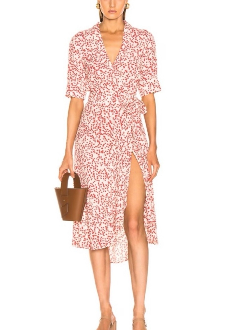 Ganni Floral wrap dress